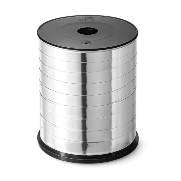 Krullint - metallic 10 mm x 250 meter - zilver