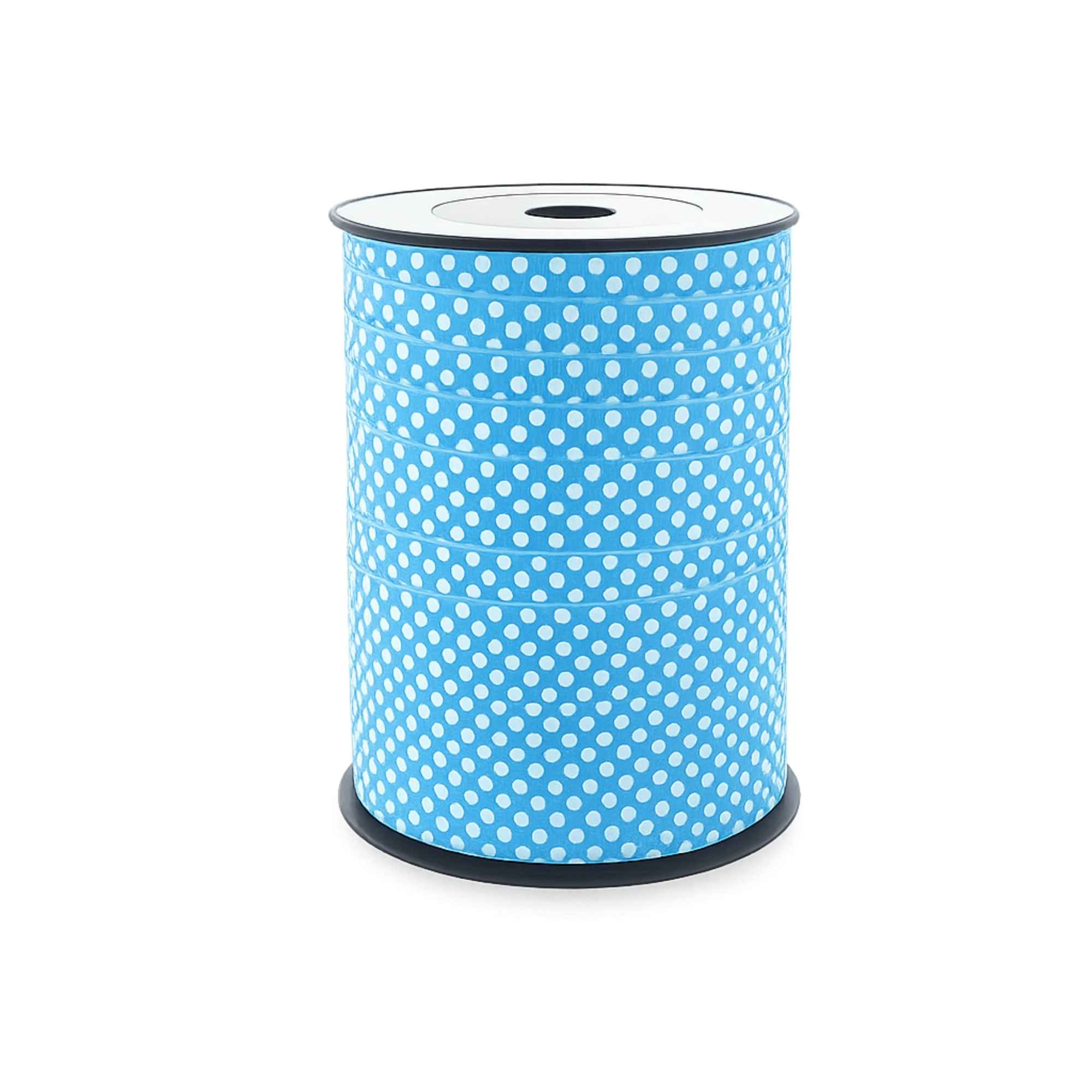 Krullint met stippen – Babyblauw