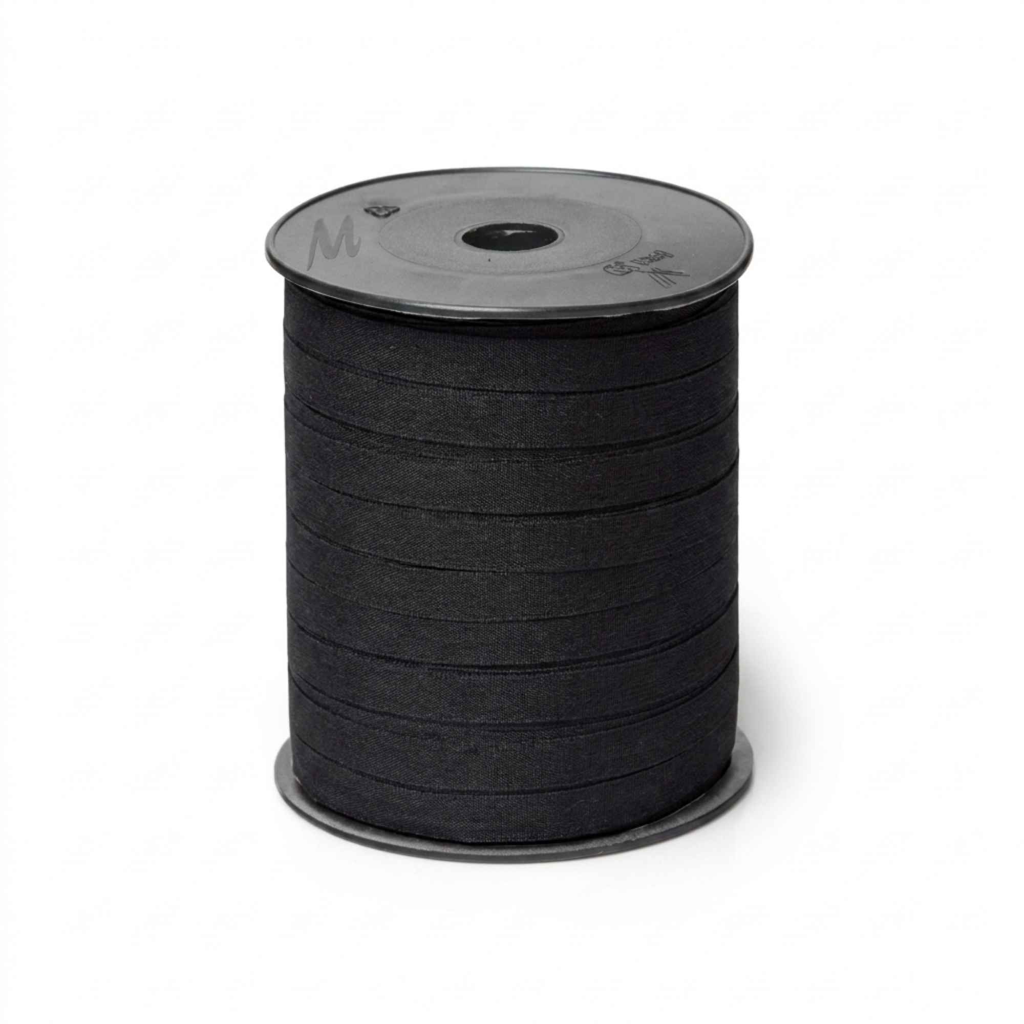 Paperlook krullint - 10 mm x 250 meter - zwart