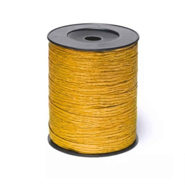 Paperlook krullint - 10 mm x 250 meter - goud