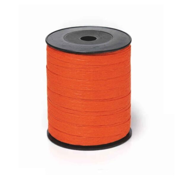 Paperlook krullint – 10 mm x 250 meter – oranje