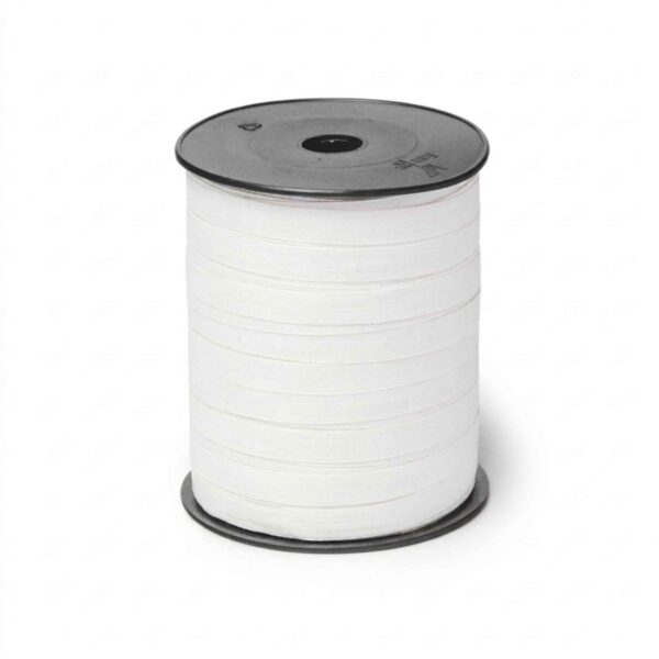 Paperlook krullint - 10 mm x 250 meter - wit