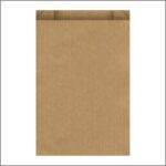 Flat bag kraft - brown 15 x 22 cm - 1000 pieces