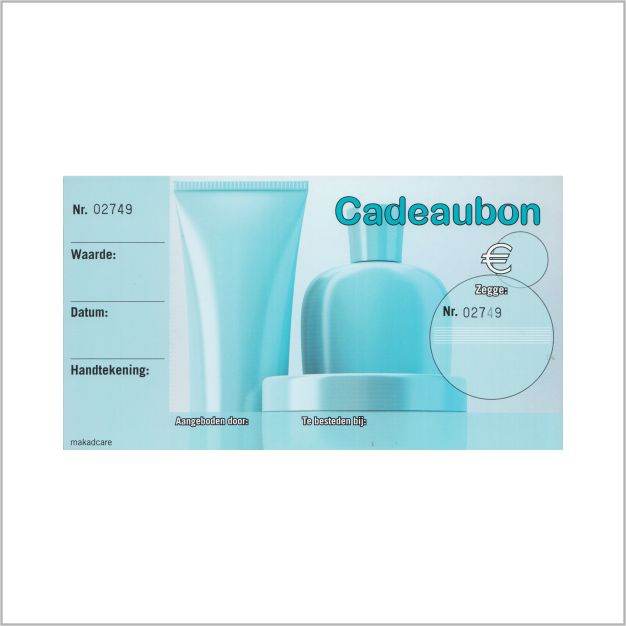 Kadobon - Beauty - blok van 50 stuks