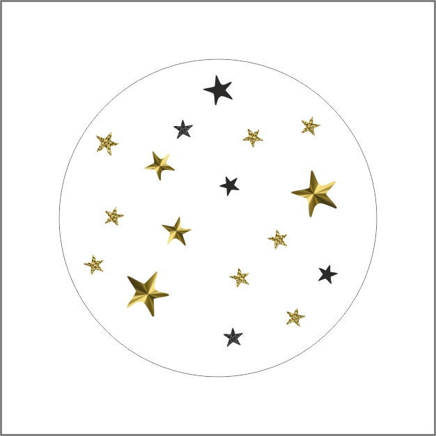 Aufkleber – Sterne – 500 st - Mini-Art