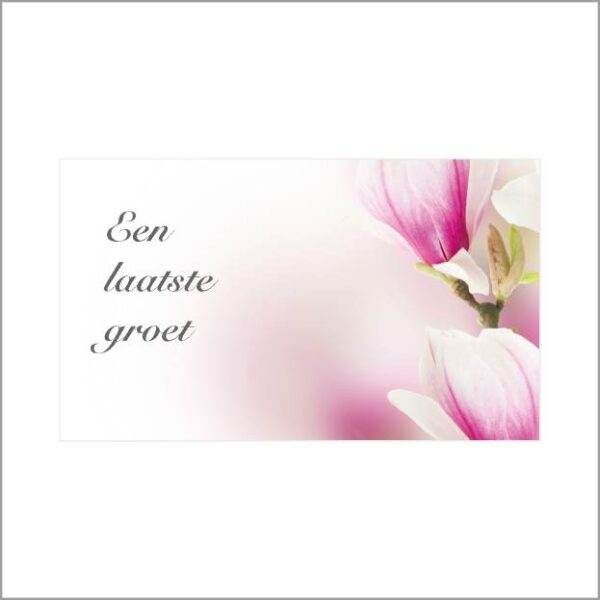 Mourning card – New Flower double card – Last greeting – 20 pieces