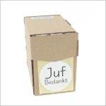 Etiketten - Juf bedankt - wit - 500 stuks - Afbeelding 2