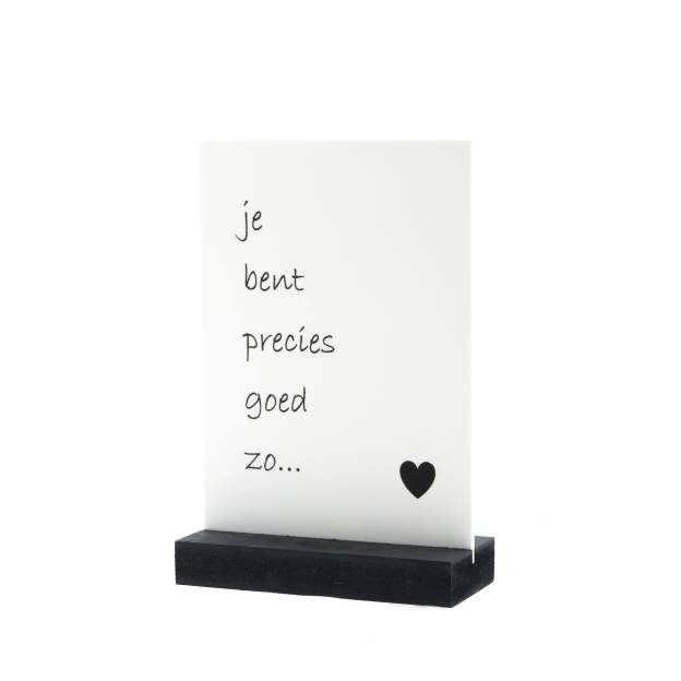 Deco plate - you're just right - with holder