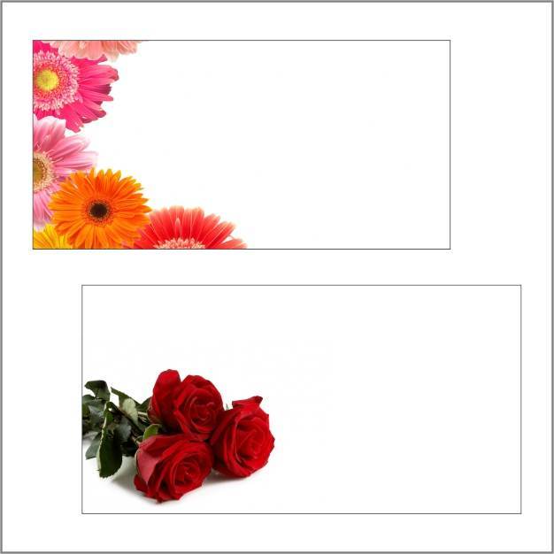 Blanco bloemenkaartjes