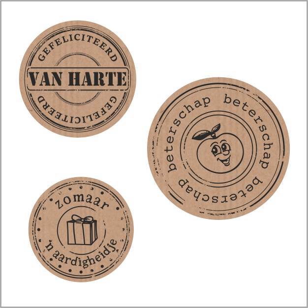 Kraft etiketten – rond