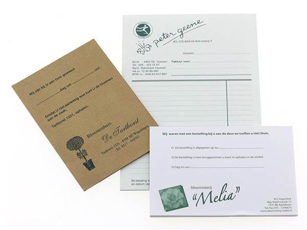 Notitieblokken & Bezorg briefjes