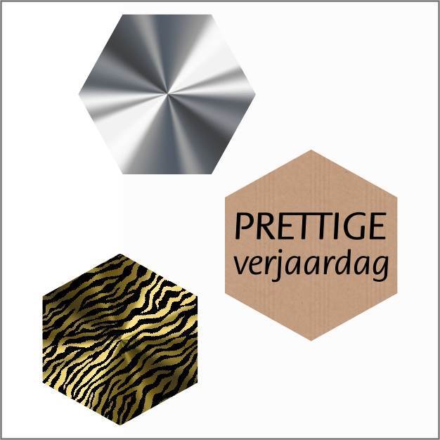 Hexagon aufkleber