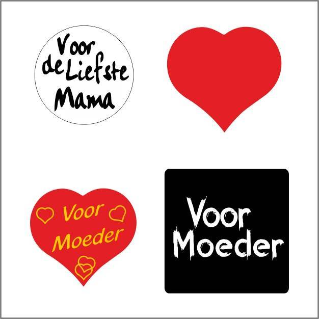 Moederdag etiketten