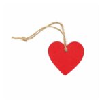 Wooden lucky heart – red – 24 pieces