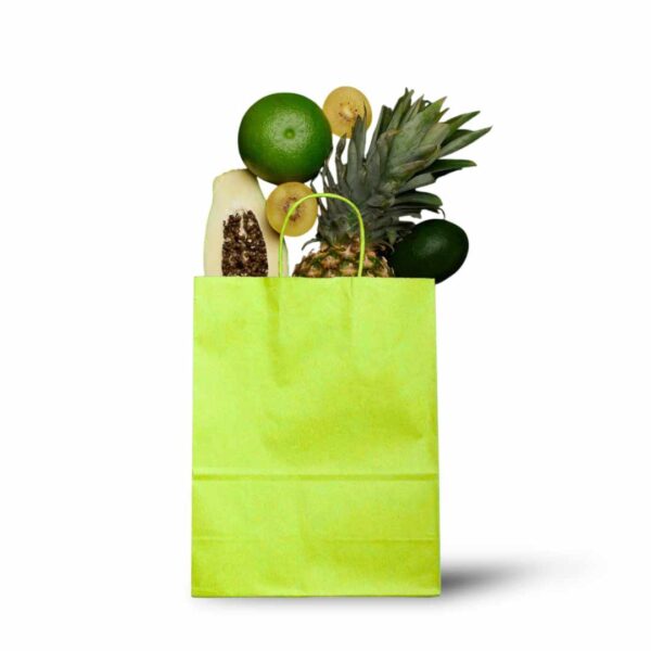 Papieren Tas (S) – Lime / Lichtgroen – 100 Stuks