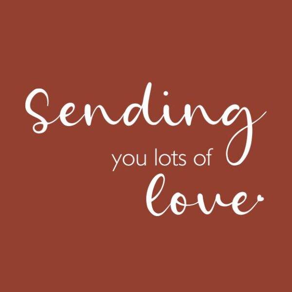 Joy wenskaart - sending love - 6 stuks