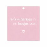 Geschenk-Tags – "Herzen einatmen und Küsse aus" – 20 Stück
