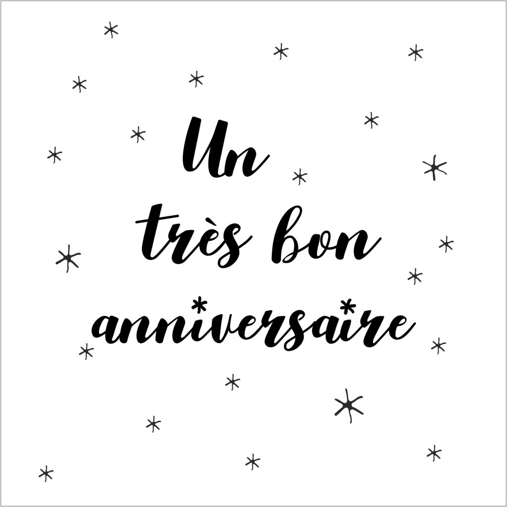 Together greeting card – bon anniversaire – 6 pieces