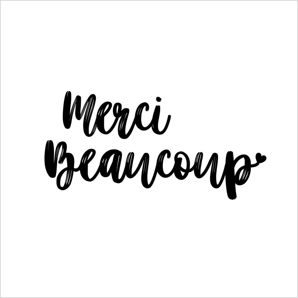 Together greeting card – merci beaucoup – 6 pieces