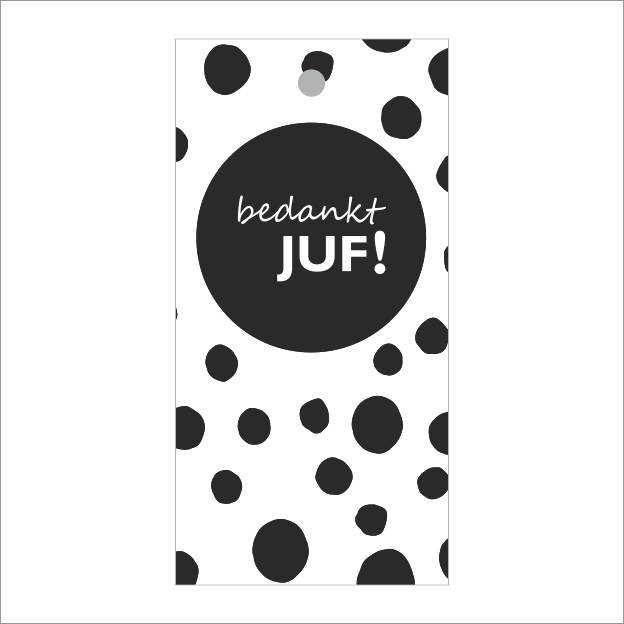 cadeau kaartjes – 20 stuks – Bedankt juf