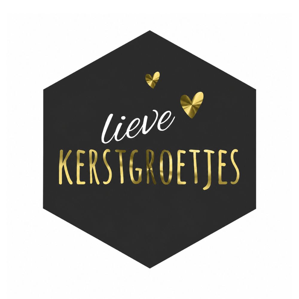 Etiketten – Lieve kerstgroetjes – 250 stuks