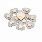 Plakkers - hartjes hout - 12 st - Afbeelding 2