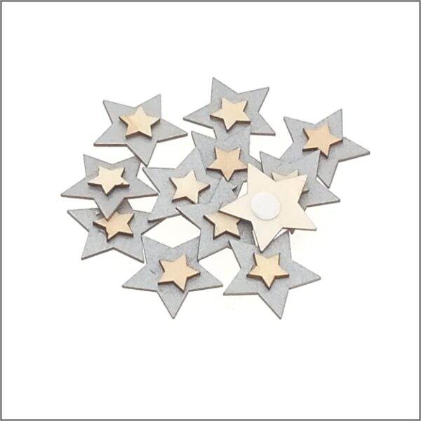 Aufkleber – Sternholz – 12 Stück