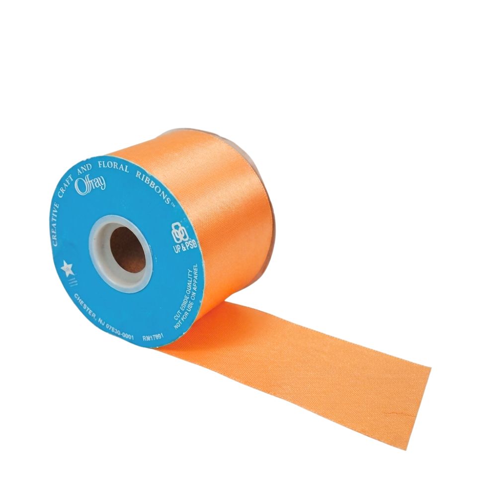Acetaat Satijn - oranje - 45 meter