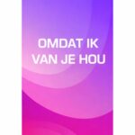 Cadeaukaartjes – "Omdat ik van je hou" – 20 stuks - Afbeelding 2