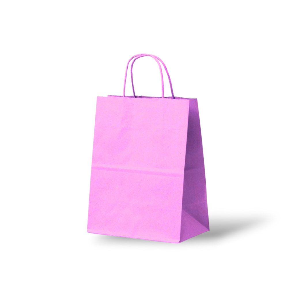 Papieren Tas (S) – Lichtroze – 100 Stuks