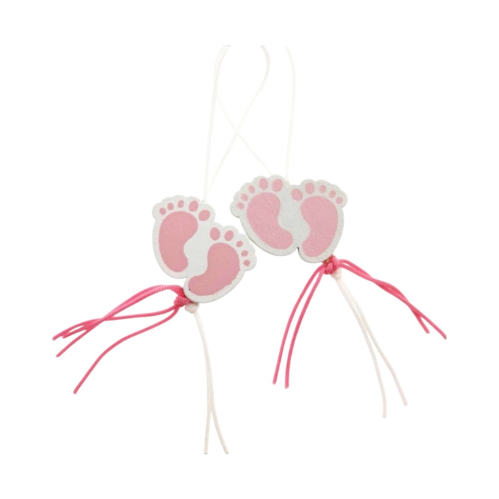 Gelukspoppetjes - Roze voetjes -100 stuks