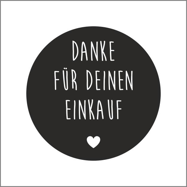 Etiketten - Danke für deinen einkauf - 250 stuks