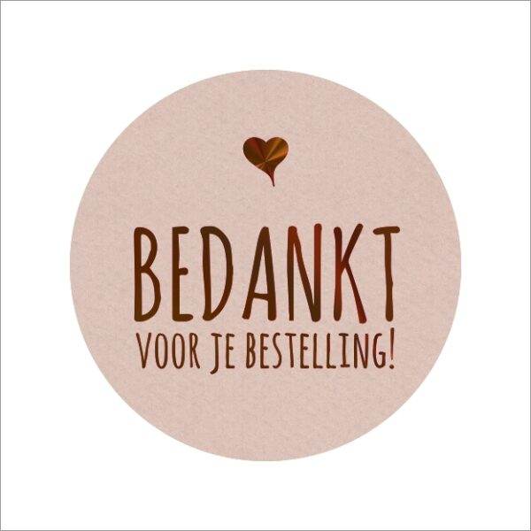 Webshop etiket - koper - rond 39mm - 250 stuks