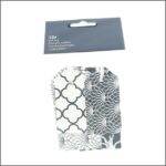 Label with rope - black white - 12 pieces - Image 2