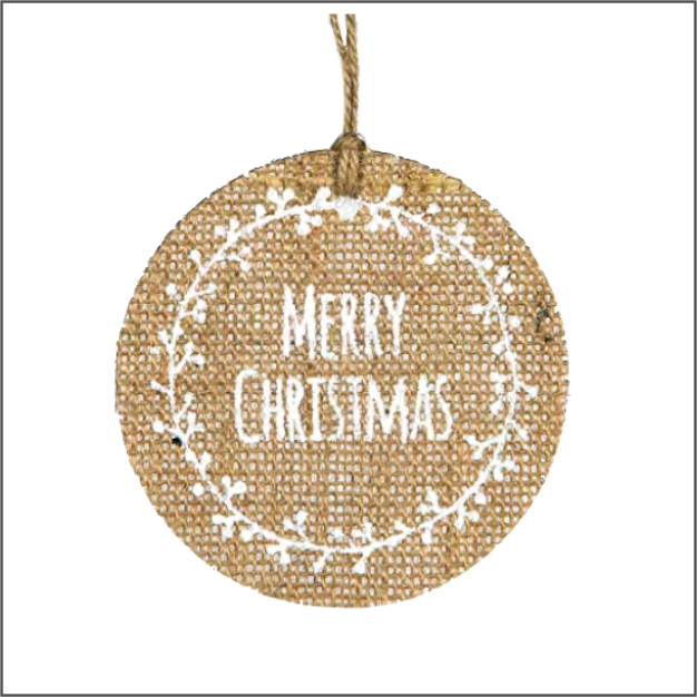 Cadeau labels - velvet - jute - 6 stuks