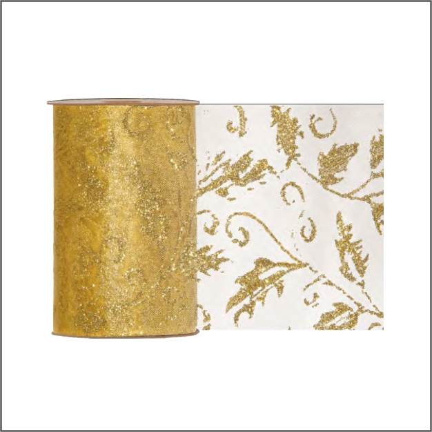 Dekobander-Gold - weihnachten - 100 mm x 20 meter