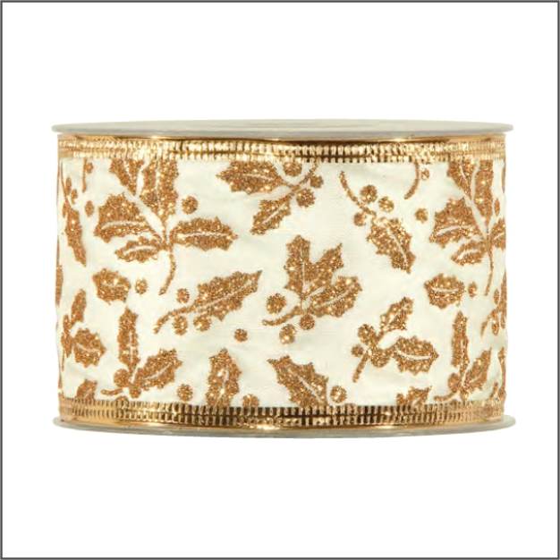 Dekobander - mistletoe - gold - 10 meter