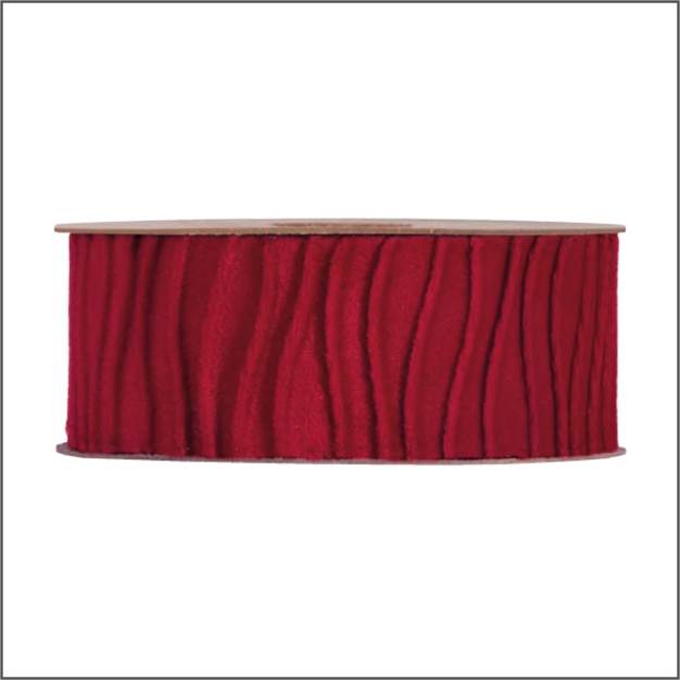 Samt-Wellen - 40mm x 10m - rot