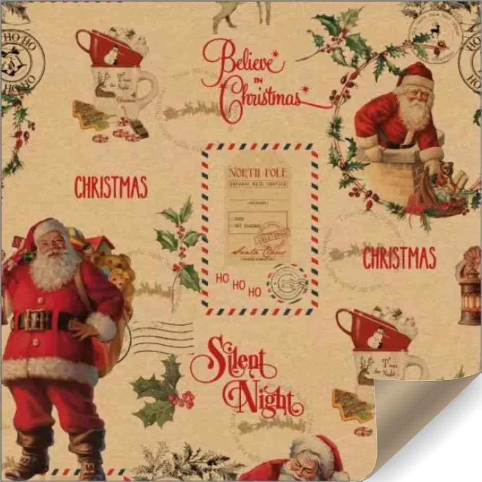 Papierrol - Santa mail - 50 cm x 100 meter
