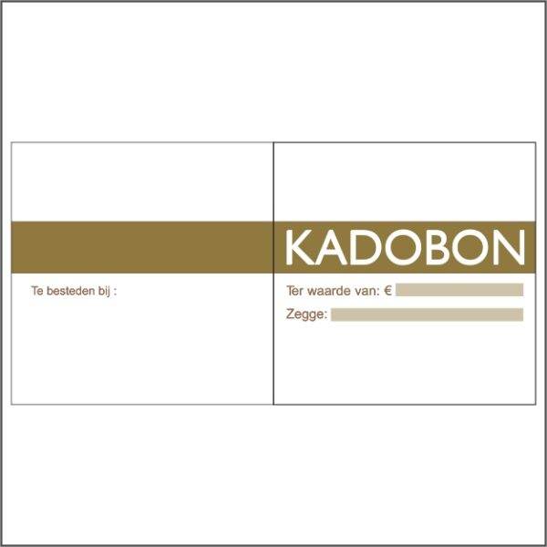 Kadobon blok goud