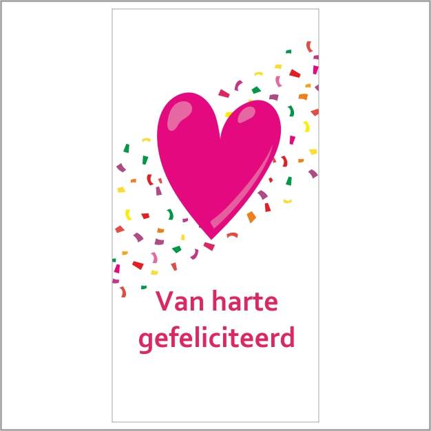 cadeau kaartjes - 20 stuks - van harte gefeliciteerd