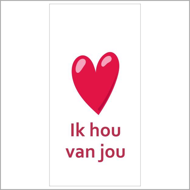 cadeau kaartjes - 20 stuks - ik hou van jou