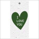 10 cadeaukaartjes - green greets - I love you