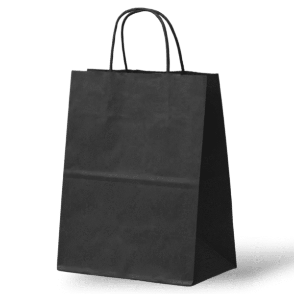 Papieren Tas (XL) – Zwart – 50 Stuks