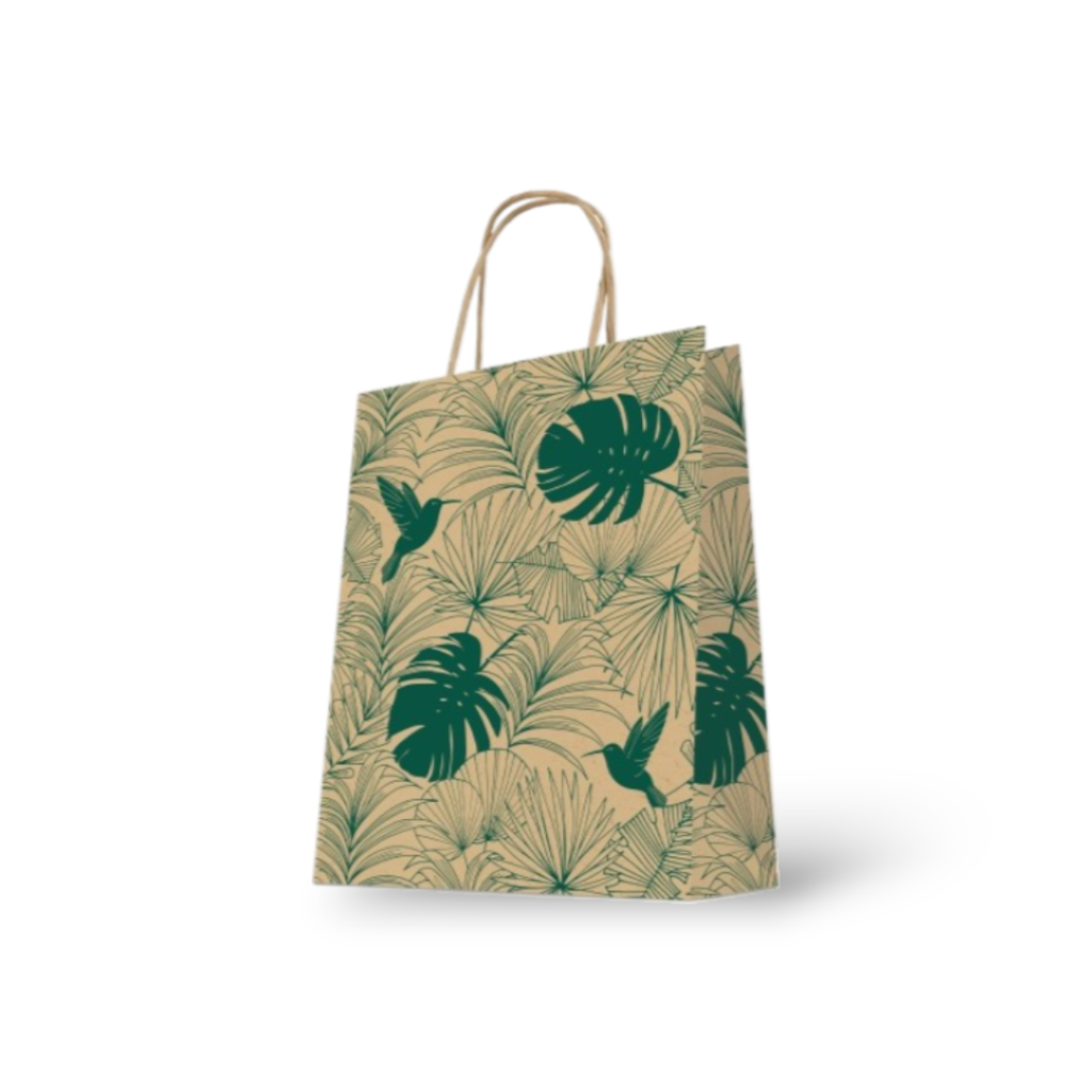 Papieren Tas (M) – Tropical Leaves – 100 Stuks