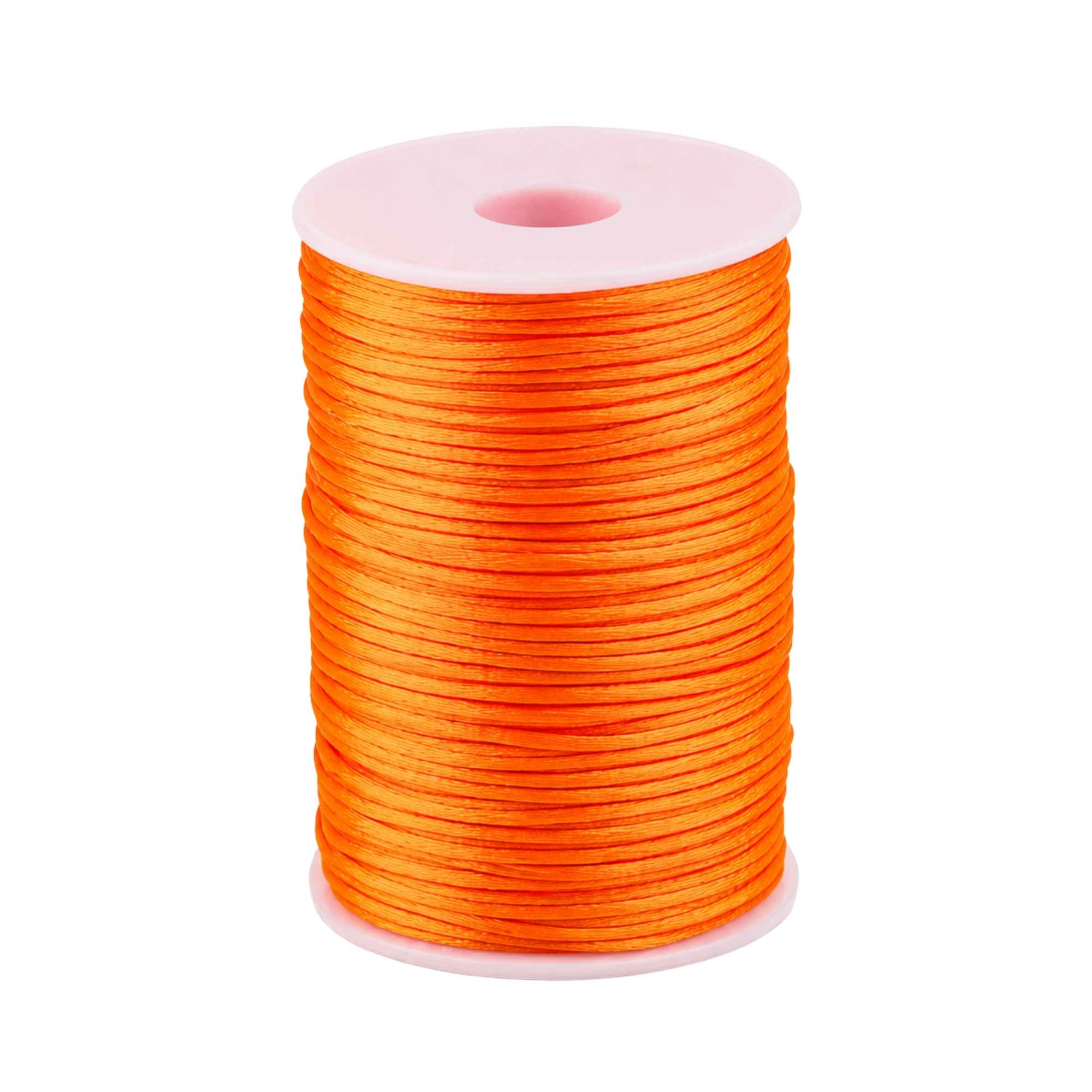 Collier koord - neon - oranje - 2mm x 100m