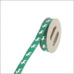 Satijn lint – Rendier - Groen - Afbeelding 2
