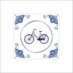 Labels - delft blue - bicycle - 250 pcs.