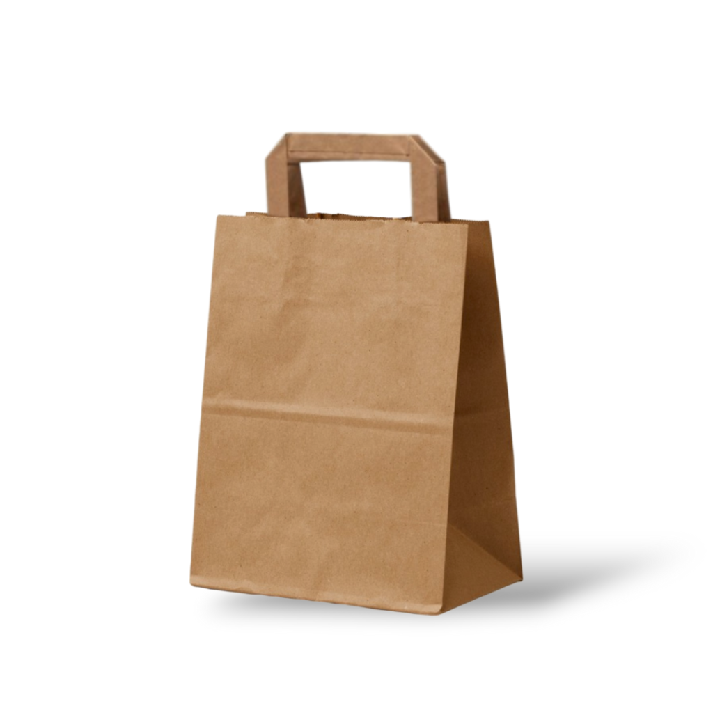 Papiertüte (M) – braun / Kraft – BUDGET – 400 Stück
