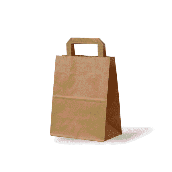 Papieren Tas (S/M) – bruin / Kraft – BUDGET – 50 Stuks